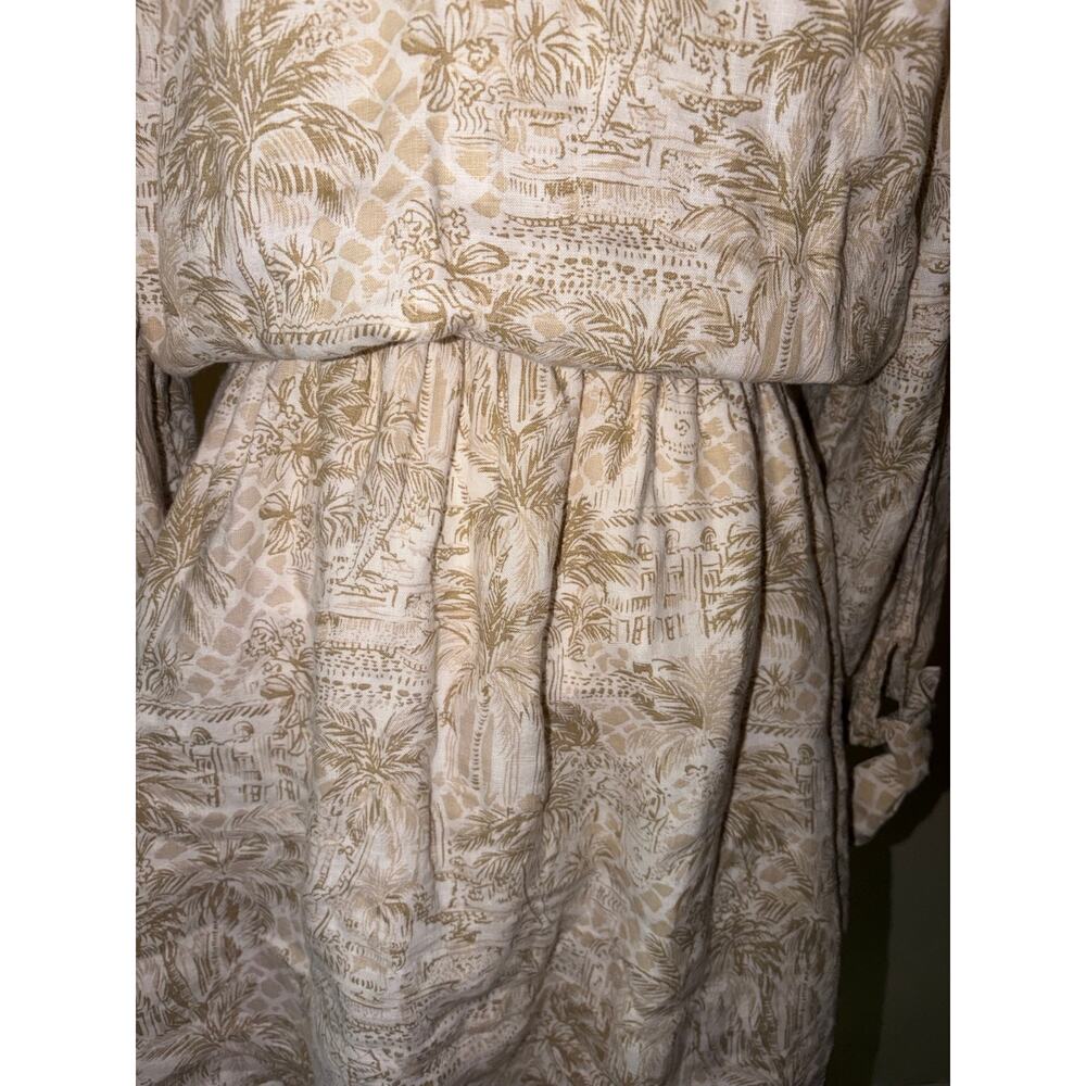 LILLY PULITZER Abralynn 100% Linen Shirtdress Sand Bar Palm Beach Paradise 12 - Picture 8 of 15